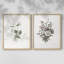 «Vintage Floral XXV», 2 pièces sur papier-682092137-682092136