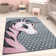 Chives Power Loom Pink/Grey Rug