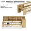 Lit de jour en L avec bureau - simple, naturel et blanc