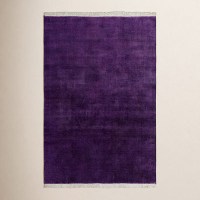 Clio Handmade Wool Purple Rug