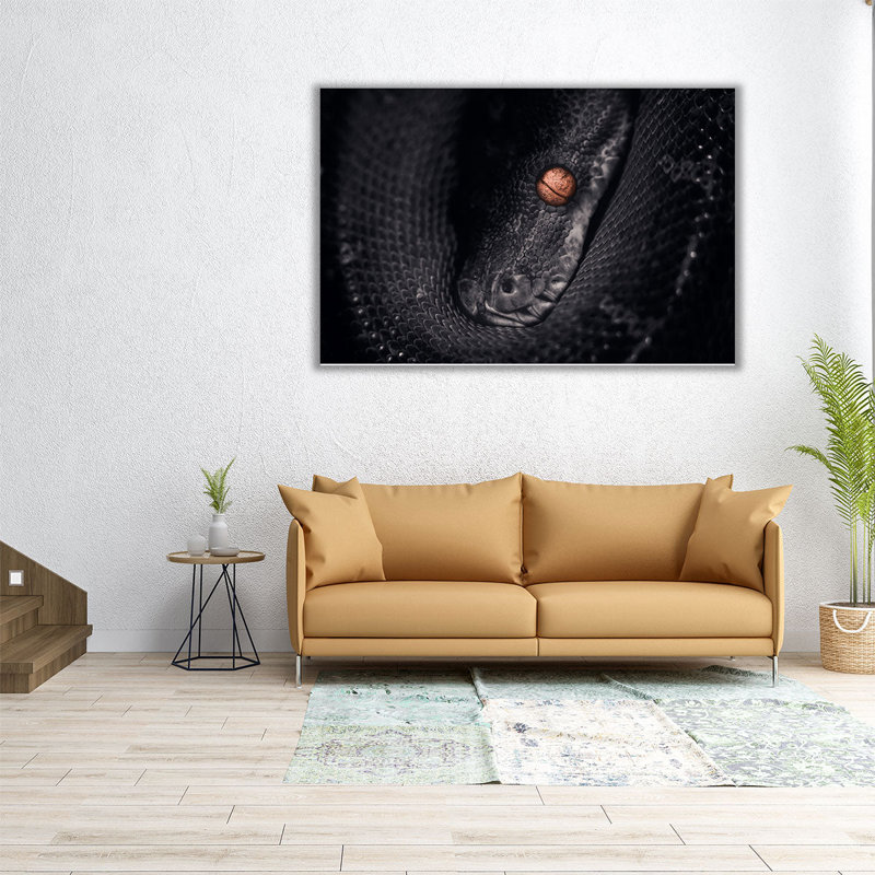 Python Snake Photography - Canvas Print Wall Art, 24" H x 36" W