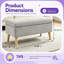 Banc multifonctionnel avec repose-pieds et couvercle rabattable | Repose-pieds polyvalent, banc à chaussures et siège de bout de lit | Solution de rangement peu encombrante pour le salon, la chambre à coucher et le vestibule-131639824