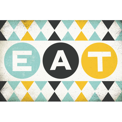 Reproduction d’art textuel sur toile, "Retro diner" par Michael Mullan