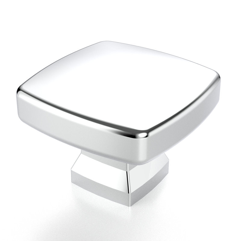 Poignée carrée de 1,22 po de longueur, Chrome poli
