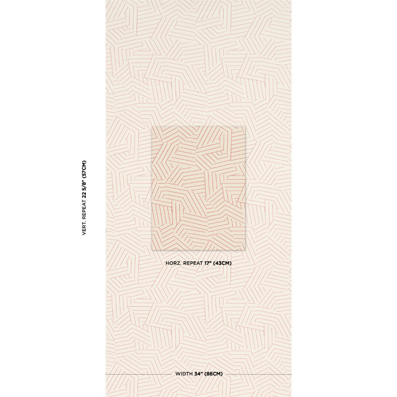 Papier peint Schumacher X Miles Redd, Rouge