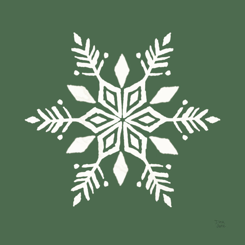 Flocon de neige Holiday Ride II, H 36 po x l 36 po, Non, Toile tendue