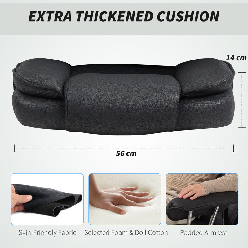 Inbox Zero Foam Padding Office Chair, Black