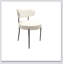 Ensemble de 4 chaises de salle à manger blanches de style Mid-Century moderne, confortables et élégantes-400991601