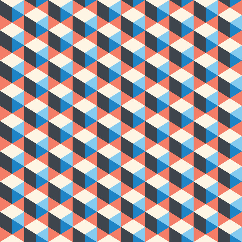 Abstract, Geometric Background by Little_cuckoo - Wrapped Canvas Print, 122cm H x 122cm W