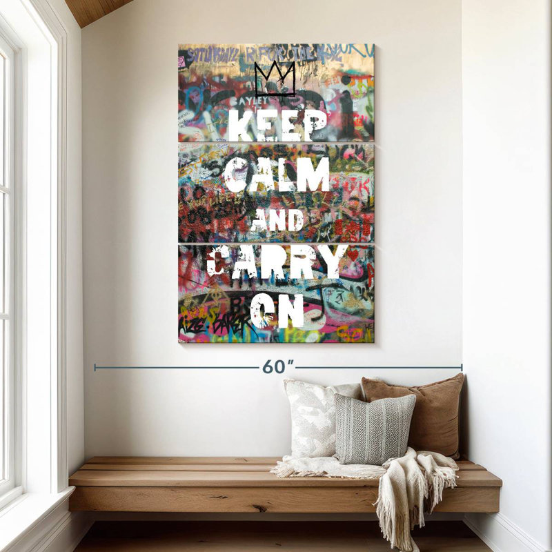 Tergel Keep Calm And Carry On, H 50 po x l 32 po