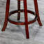 Tabouret pivotant à dossier en X de 30 po de hauteur, siège en tissu-1198929803-1198929804