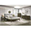 Ensemble de chambre à coucher Carolina - Tissu gris moderne + wengé-1752097157