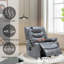 Grand fauteuil inclinable électrique pivotant avec chaleur de massage pour canapé en similicuir rembourré pour personnes âgées avec support pour téléphone-93755633