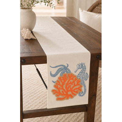 Ina Applique Sea life and Coral Table Runner