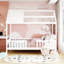 Lit simple en bois avec clôture-870895702