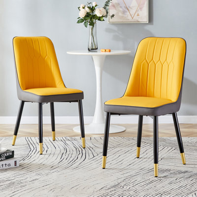 Chaise d'appoint rembourrée en similicuir H 18 po Anareli