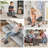 Stylish Small Ottoman Foot Rest With Linen Fabric And Plastic Legs, Perfect For Living Room Comfort And Decor-727445173