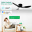 42" Smart Flush Mount Ceiling Fans With Lights Remote