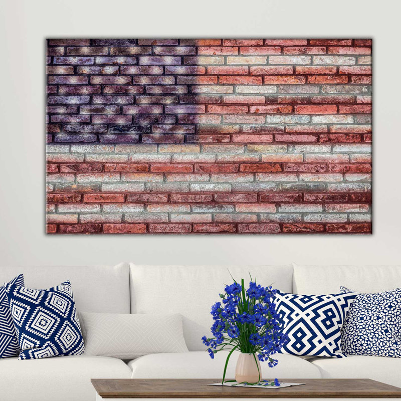 « usa », reproduction d’impression sur toile tendue, H 28 po x l 48 po x P 1,5 po