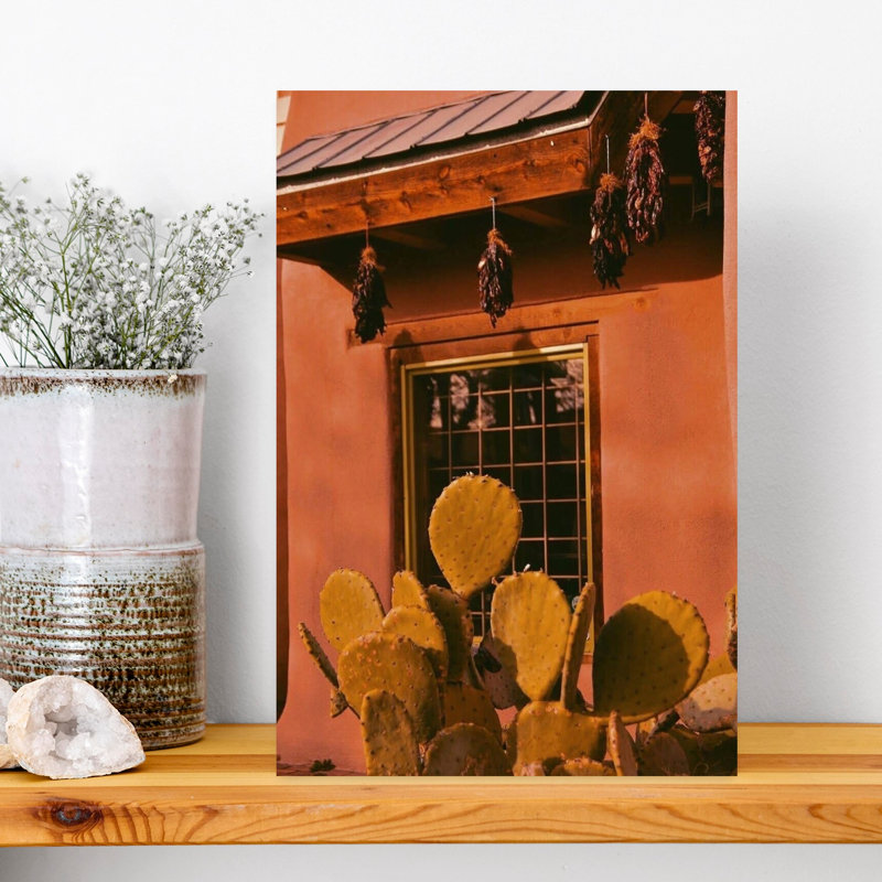 Contemporary Art Abstract Contemporary Cactus Architecture Sunset Wall Art 1 Piece Wrapped Canvas Wall Art