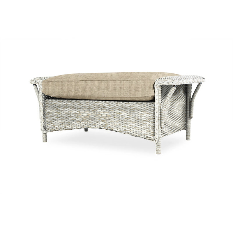 Nantucket Outdoor Ottoman, Callen Driftwood, Pewter