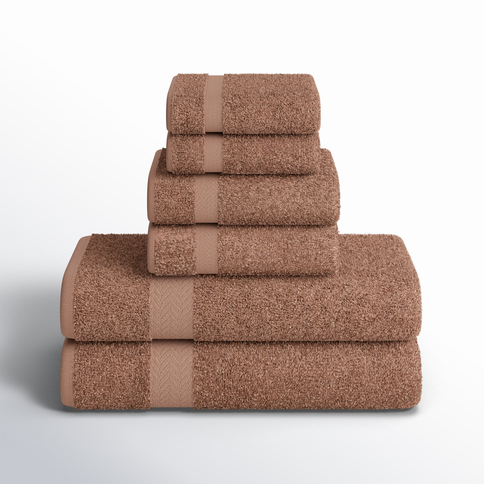 Franklin Cotton Lightweight Quick-Drying Face Towel Washcloth, Latte, 24 Pieces Towel Set