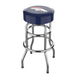 Commercial Grade Chrome Swivel Bar Stool with Vibrant Team Colors  