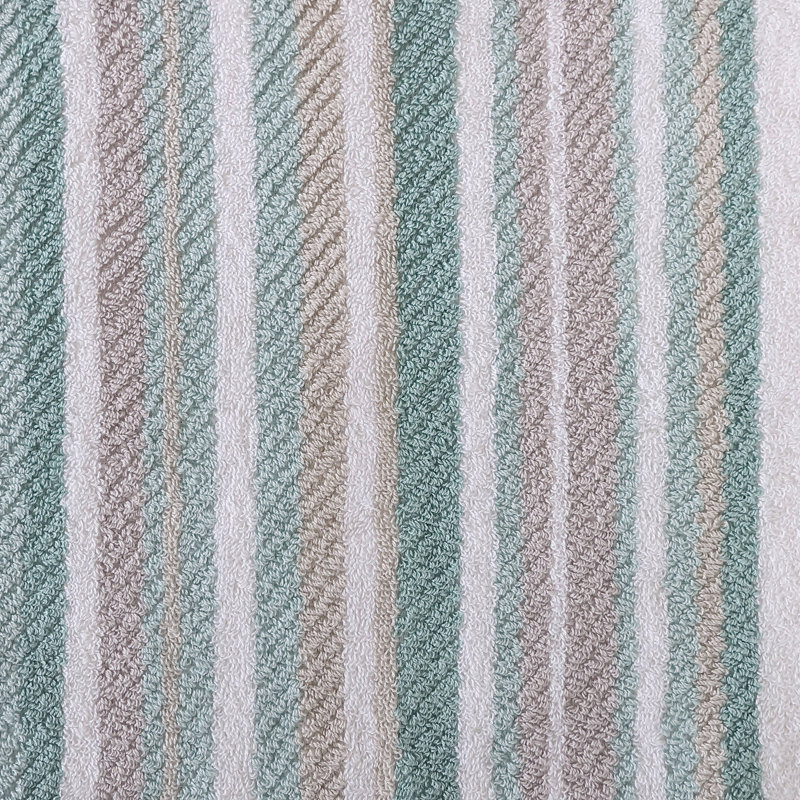 Tommy Bahama Sandy Shore Stripe Cotton Reversible Blanket, Bleu
