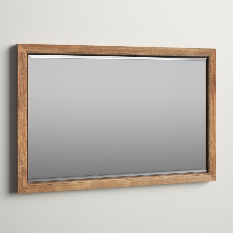 Herbst Flat Mirror, 30" x 20", Rustic Brown