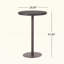 Table de bar ronde durable en PE en rotin, parfaite pour le patio et le jardin