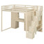 Lit mezzanine double avec escalier de rangement-1767923716