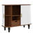 Fluted Bar Cabinet, White Liquor Coffee Station With Wine Racks, Glass Holders & Drawer-58462143
