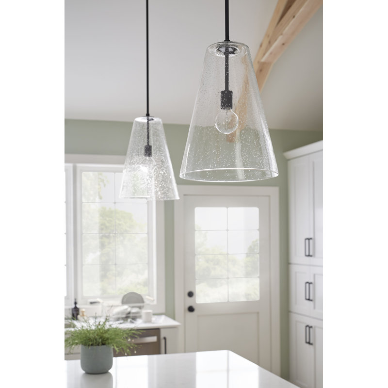 Evanne 1 - Light Single Pendant, Satin Black