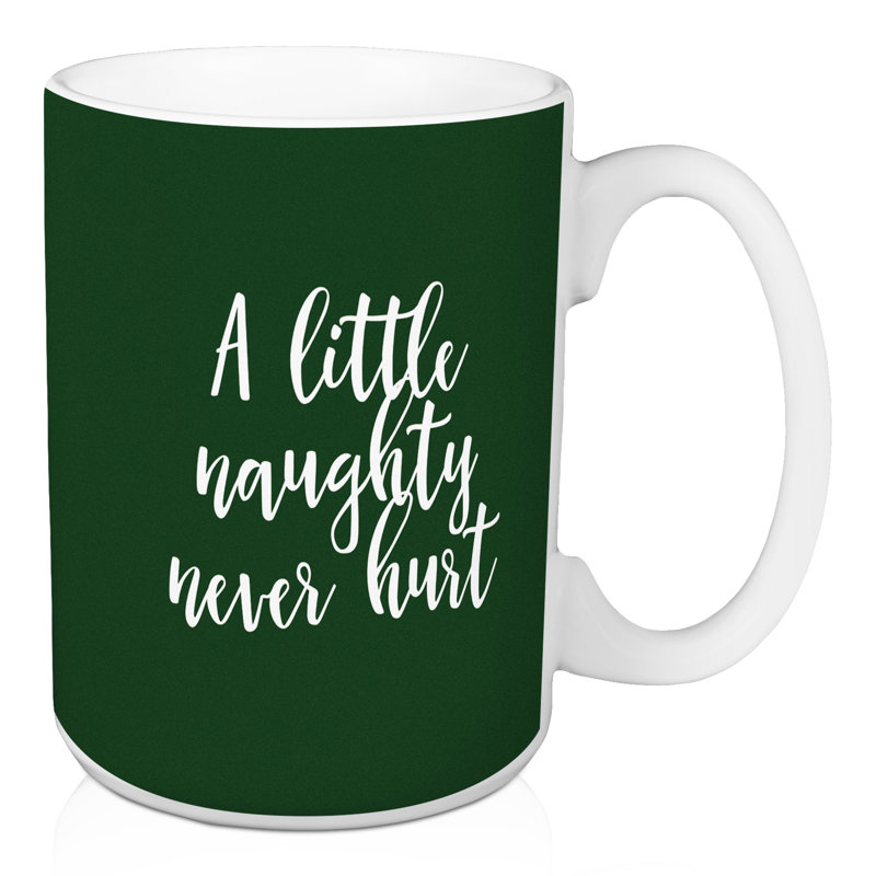 Grande tasse à café never naughty Hardee, Vert foncé