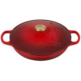 Le Creuset Signature Enameled Cast Iron Eiffel Tower Collection 3.5 Qt Braiser with Embossed Lid