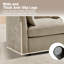 Sarang 128.61" Modern 8 Seats Upholstered Cloud Sectional Sofa With Ottomans-979231213