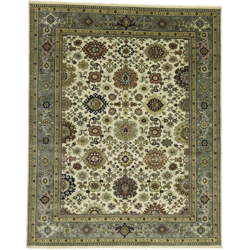 Tapis oriental crème Indo-Karajeh