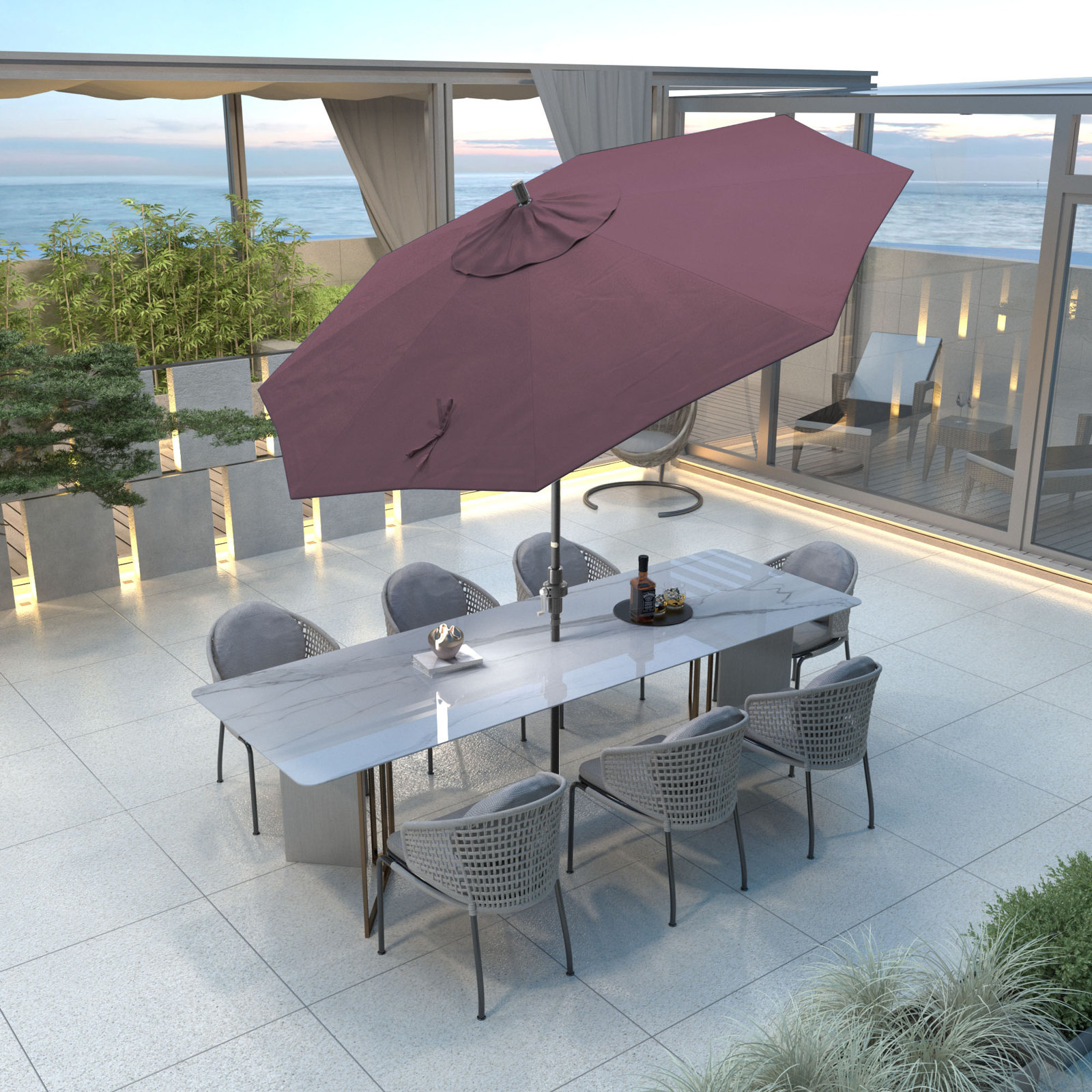 108'' Sunbrella® Outdoor Umbrella, Iris Sunbrella®