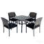 Table carrée 37 po en métal avec trou pour parasol (table seulement)