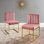 Chaise de salle à manger rembourrée en tissu Carled