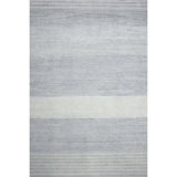 Hand Knotted Area Rug in Ivory/Gray