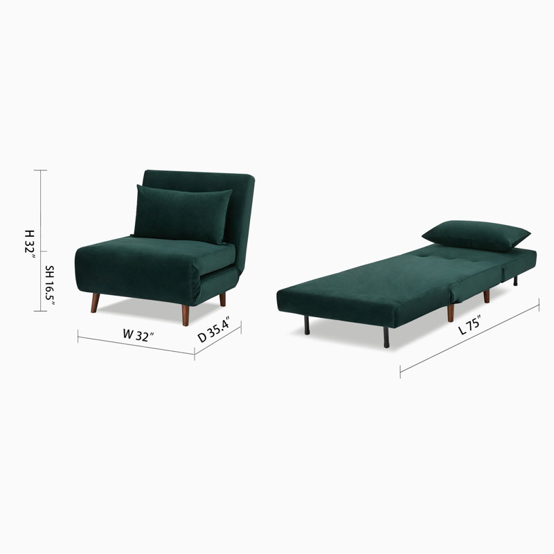 Clarissa Upholstered Accent Chair, Dark Green Velvet