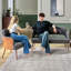 Mini chaise d'appoint Mid-Century Sherpa, dossier creux, main courante en bois massif, fauteuil polyvalent confortable-743646841