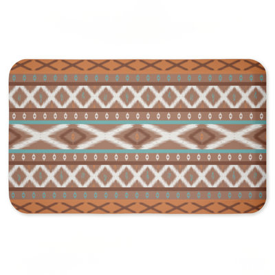 Earthy Boho Pattern Printed Anti-Fatigue Floor Mat, design by Angela Nickeas, 30"x18"