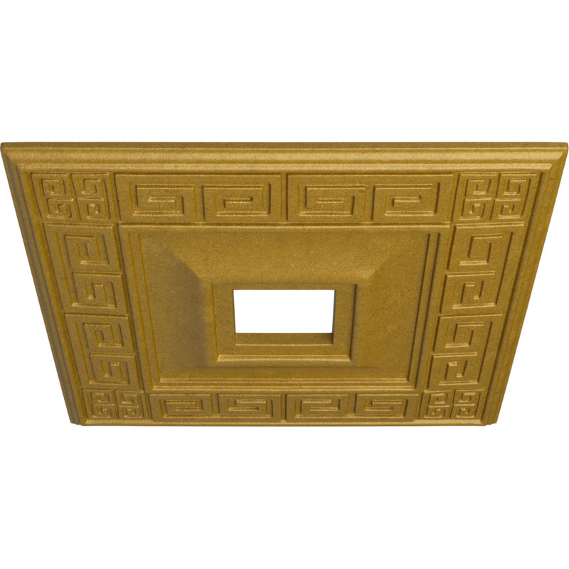 Endurathane Eris Ceiling Medallion, 18"W x 18"H x 3 1/2"ID x 1 1/8"P (Fits Canopies up to 9 7/8"), Hand-Painted Pharaohs Gold Finish