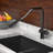 Black Kitchen Faucet, Pull Down Kitchen tap, Stainless Steel Kitchen Sink Faucet with Pull Out Sprayer Single Handle,Matte Black-105833527
