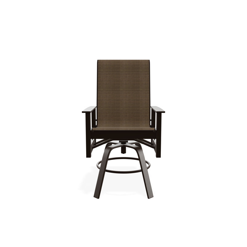 Fauteuil pivotant en polyester de qualité marine Leeward Sling, Kona, Écorce