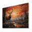 Silhouette de cerf audacieux - impression sans cadre sur bois-394889863