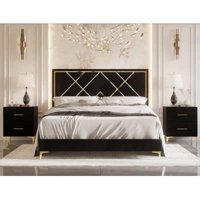 Lausyn Upholstered Standard 3 Piece Bedroom Set by Mercer41