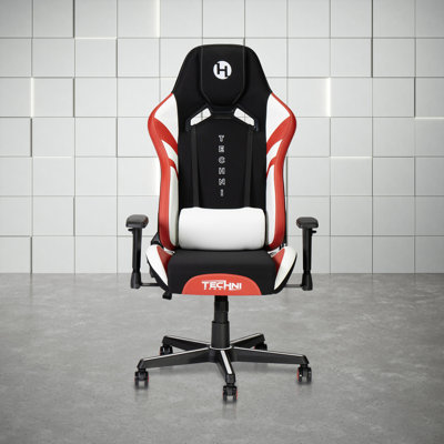 Techni Sport TSF72 Echo Gaming Chair - White With Pink